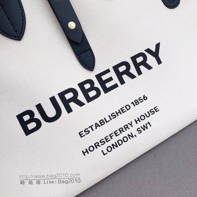 Burberry專櫃新款女包 巴寶莉新款購物袋 實用百搭帆布手提購物包  db1072